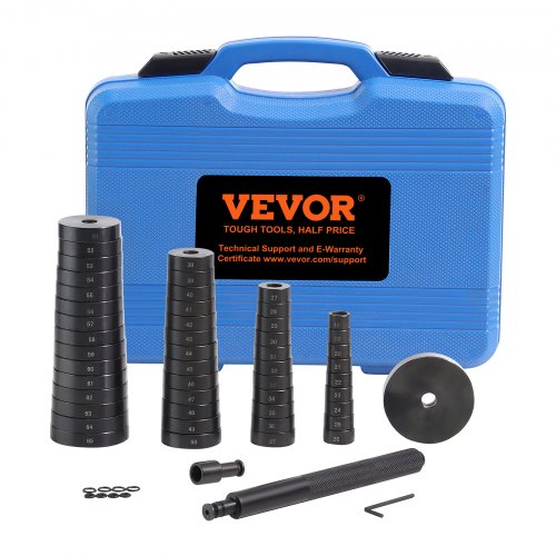 VEVOR 52PCS Custom Bushing Bearing & Seal Driver Set, Transmission Wheel Axle Bearing Race, Seal Driver Installer Remover, 18-65mm & 74mm Metric Discs