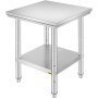 24" X 24" Stainless Steel Kitchen Work Prep Table Food Commercial Shelving