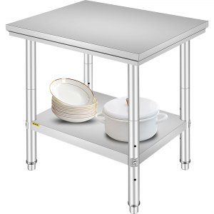 Details about   24"x24"x32" Kitchen Stainless Steel Food Prep Work Table Silver 