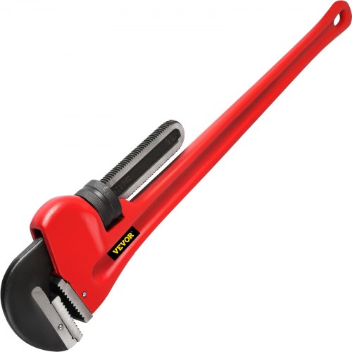 60" Cast Iron Handle Heavy-Duty Hook Jaw Straight Pipe Wrench