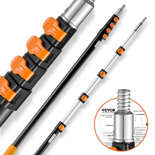 

Telescoping Extension Pole 6 to 24 FT Multi-Purpose for Painting Dusting