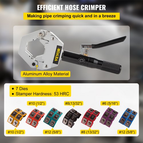 71500 A/C Hose Crimper Tool Kit Manual Hydraulic Crimper Portable Crimping 