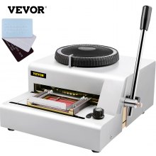 VEVOR Manual Embosser Card Embossing Machine 72-Character PVC/ID/Credit Card Stamping Machine Code Printer for PVC Card Credit ID VIP