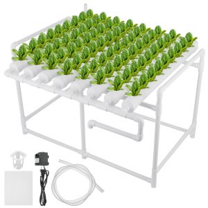 New 72 Plant Sites Grow Kit Ebb Water Culture Garden System 110V Pump Hydroponic 