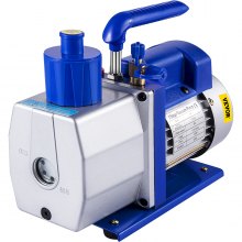 7 CFM Vacuum Pump Single Stage Rotary Vane 1/2 HP Deep HVAC AC Air Tool Blue New