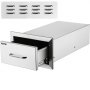 8.5 x 14 BBQ Stainless Steel Single Drawers Flush Style + Handle Walled Island
