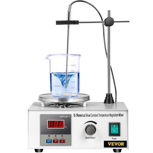 Magnetic Stirrer w/ Hot Plate Digital Thermostat 600 W Heating 100-2000 rpm 
