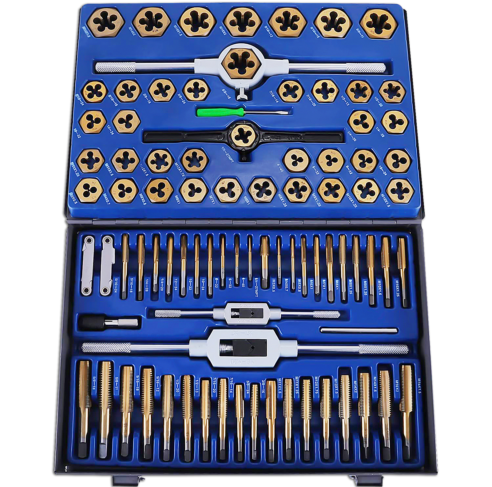 86pc Tap And Die Combination Set Tungsten Steel Titanium Sae And Metric Tools от Vevor Many GEOs