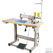 VEVOR Industrial Sewing Machine DDL8700 Lockstitch Sewing Machine with Servo Motor + Table Stand + Commercial Grade Sewing Machine