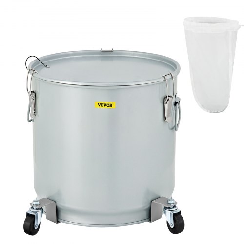 VEVOR Fryer Grease Bucket Oil Disposal Caddy with Caster Base Filter Bag 15.9Gal