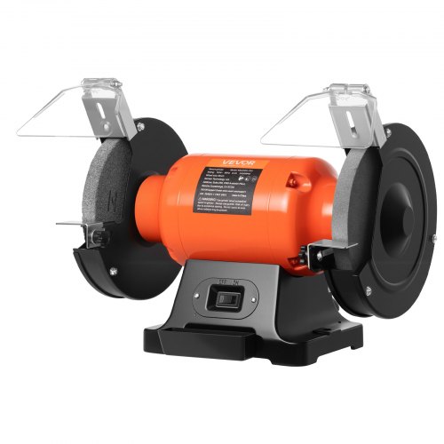 VEVOR Bench Grinder, 8-inch Single Speed Bench Grinder, 3450RPM High-Speed Table Grinders with 750W 6.2A Induction Motor, 36/60-Grit Grinding Wheel & Adjustable Eye Shield for Fast Sharpening Grinding 8INCHTSMCDS87LBUX001V1