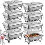 8 Pack Chafing Dish 9 L Buffet Server Chafer Warming Dishes Bbq Full Size Hot