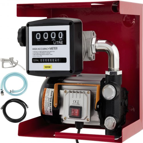 VEVOR Diesel Oil Pump Self-Priming Portable Fuel Transfer Pump 220 V Transfer Pump 60 L/min Durable Oil Pipe Fuel Pump Dispensing Kit