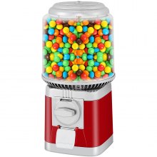 VEVOR Gumball Machine, 1-inch Candy Vending Machine, Commercial Gumball Vending Machine with Adjustable Candy Outlet Size, Metal Gumball Dispenser Machine