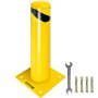 Safety Bollard Steel Bollard Post 24"H 4.5"D Yellow Signs Pipe Steel Barrier