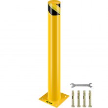 Safety Bollard Steel Bollard Post 36"H 4.5"D Yellow Signs Pipe Steel Barrier