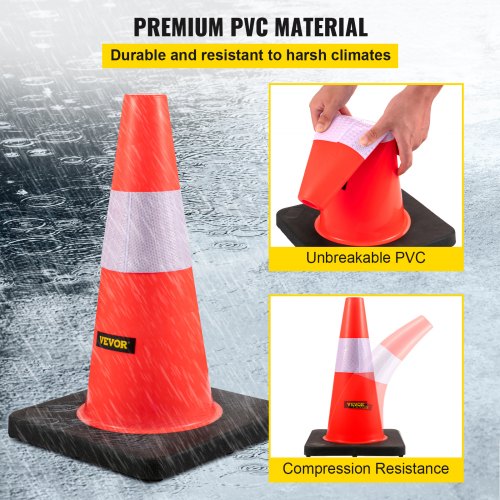 5PCS 18" Orange Safety Traffic Cones Trucks and Road Safety 