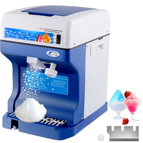 Commercial Blue Electric Ice Crusher Shaver Machine Snow Cone Maker Shaved Ice 