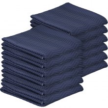 VEVOR Moving Blankets Packing Blankets 80" x 72" Furniture Pads 12-Pack Blue