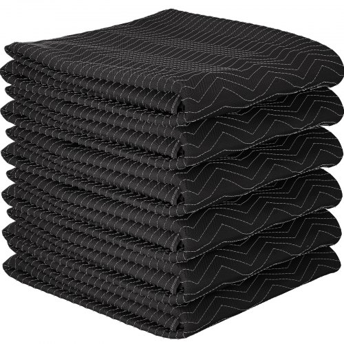 VEVOR Moving Blankets Packing Blankets 80" x 72" Furniture Pads 7.5lbs 6-Pack