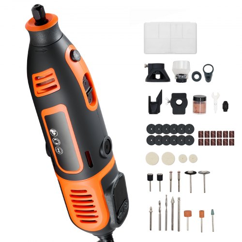 

VEVOR 51-Piece Rotary Tool Kit, 200W Mini Power Rotary Tool Corded, 8000-40000RPM Multi-Purpose DIY Tools with Universal Chuck for Engraving, Sanding, Grinding, Polishing, Cutting, DIY Crafts
