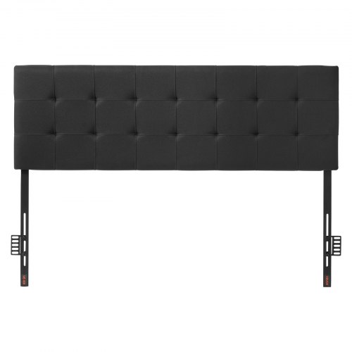 

Headboard for Queen Size Bed with Adjustable Height Sponge & Fabric Black