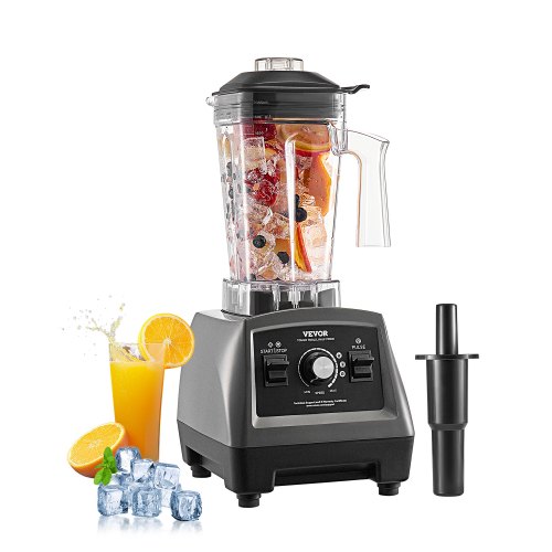 VEVOR Blender for Smoothies, 61 oz 1400W, Professional Blender with Powerful Motor, Multi-Functional Food Processing Blender with 2 Cups for Smoothie/