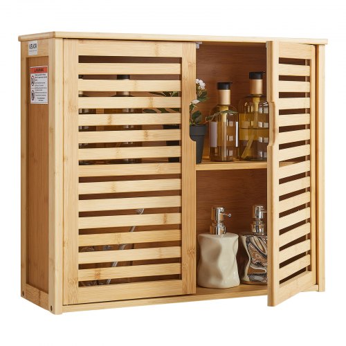 VEVOR Bathroom Wall Cabinet Over Toilet Storage Medicine Cabinet 2 Doors Shelves BDMJG2JSPKMZD4L3D001V0