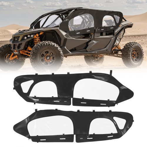 

VEVOR Cab Enclosure Upper Doors, Compatible with Can-Am Maverick X3 MAX 4-Seater 2017-2024, Soft Upper Doors, Windproof Upgraded Zipper UTV Soft Side Window Kit, Work with Roof and Partial Windshields