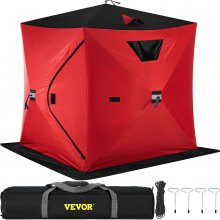 Ice Shelter Fishing Tent Shanty 2-person Pop-up Stability Waterproof W/ Bag
