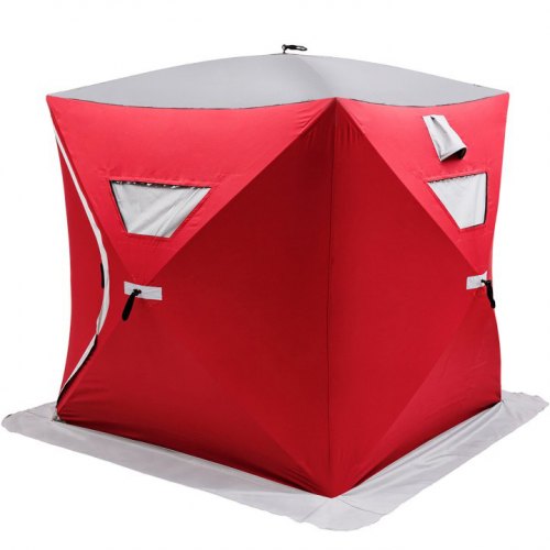 Ice Shelter Fishing Tent Pop-up 3-person Shanty Oxford Fabric Accessories Room