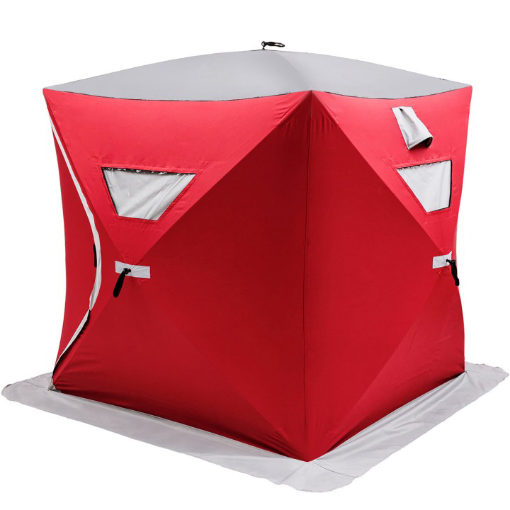 Ice Shelter Fishing Tent Pop-up 3-person Shanty Oxford Fabric Accessories Room от Vevor Many GEOs