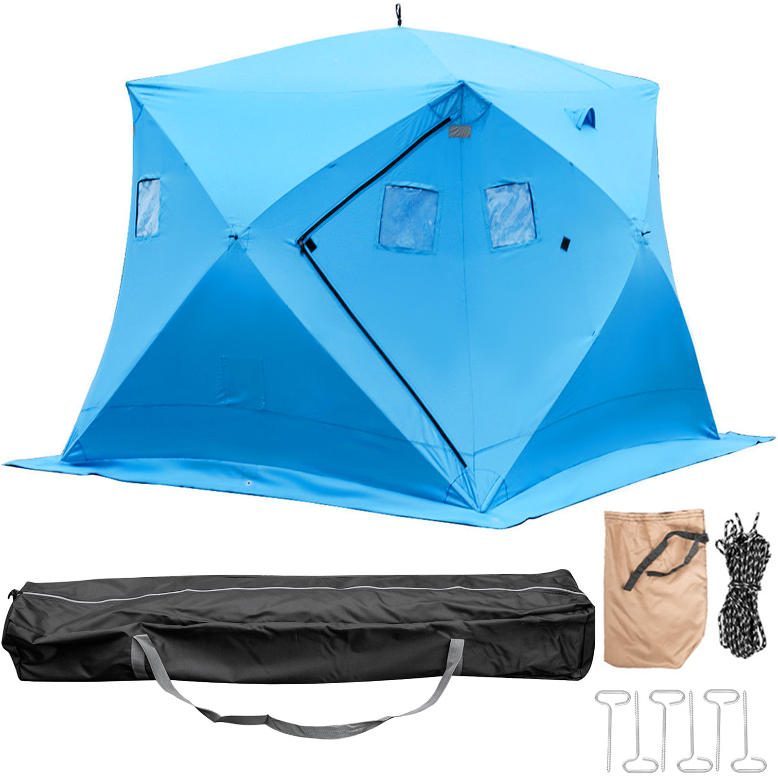 Ice Shelter Fishing Tent 4-person Waterproof Pop-up Shanty W/ Carrying Bag от Vevor Many GEOs