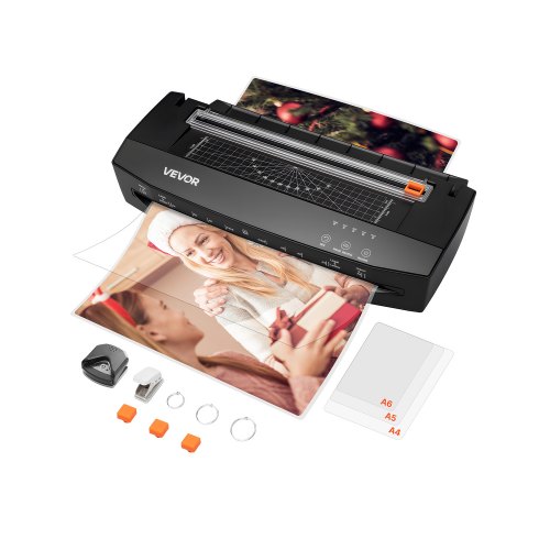 

VEVOR Laminator Machine Cold & Hot Laminator for Max A3 Size 3-10 mil Thickness