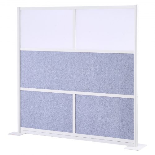 

VEVOR Office Divider Privacy Partition, 1-Pack, 70" x 70" Modular Wall Room Divider, PET Workstation Cubicle Partition with Frosted Windows, Freestanding Privacy Panel Wall for Office Library