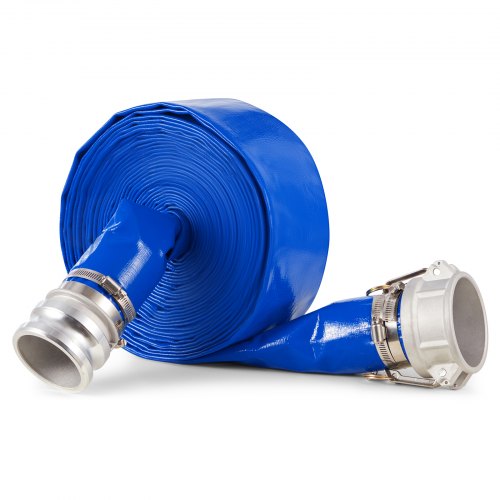 

VEVOR Backwash Hose 3 in x 50 ft Blue High Quality Hose Complete Fittings