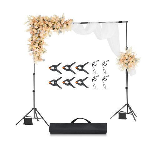 

VEVOR Backdrop Stand Background Stand Kit with 2 Tripod for Party & Photo Studio