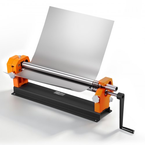 VEVOR Slip Roll Machine 24 in Max Forming Width 21 Gauge Slip Roller Bender, Manual Sheet Metal Rolling Bending Machine, Heavy-Duty with Fixed Rollers, for Aluminum Alloy Copper Sheet Low Carbon Steel
