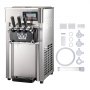Commercial 3 Flavors Soft Ice Cream Machine 60hz Lcd Panel One-click Cleaning