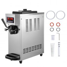 VEVOR Commercial Ice Cream Machine, 4.7-5.3Gal/H Soft Serve Machine, Single Flavor Ice Cream Maker, 1500W Countertop Soft Serve Ice Cream Machine