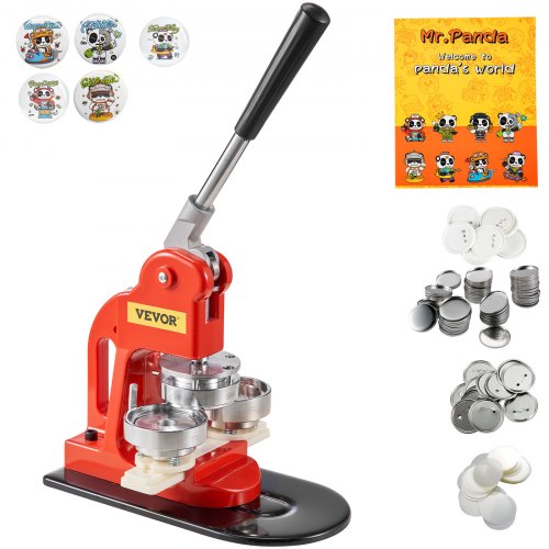 

VEVOR Button Maker Machine, 58 mm (2.25 inch) Badge Punch Press Kit, Children DIY Gifts Pin Maker, Button Making Supplies with 500pcs Button Parts & Circle Cutter & Magic Book