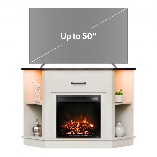 VEVOR Fireplace TV Stand 18-inch Electric Fireplaces for TVs up to 50 inches
