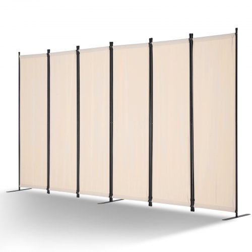 

VEVOR Room Divider, 6 Panel Room Divider, Folding Privacy Screen and Portable Partition Divider for Room Separation, Freestanding Room Partitions for Office, Bedroom, Living Room, Beige