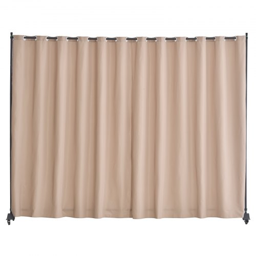 

VEVOR Room Divider, 96×120inch Portable Panel Room Divider with Wheels Curtain Divider Stand, Room Divider Privacy Screen for Office, Bedroom, Dining Room, Study, Brown