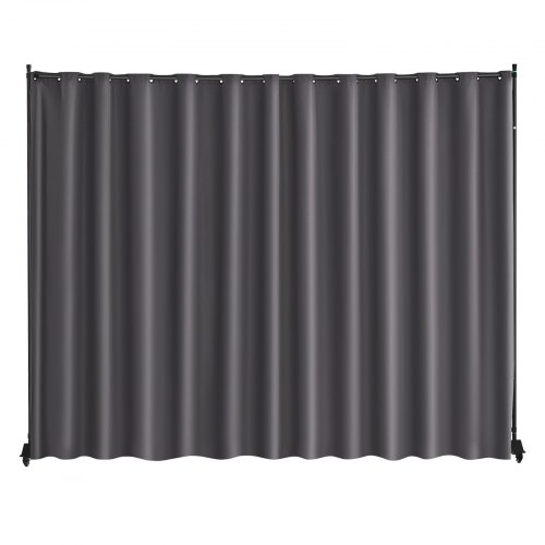 VEVOR Room Divider, Portable Panel Room Divider with Wheels Curtain Divider Stand, Freestanding Room Divider Privacy Screen for Office, Bedroom, Dining Room, Study, Gray BLPF96120INCWMUXEV0
