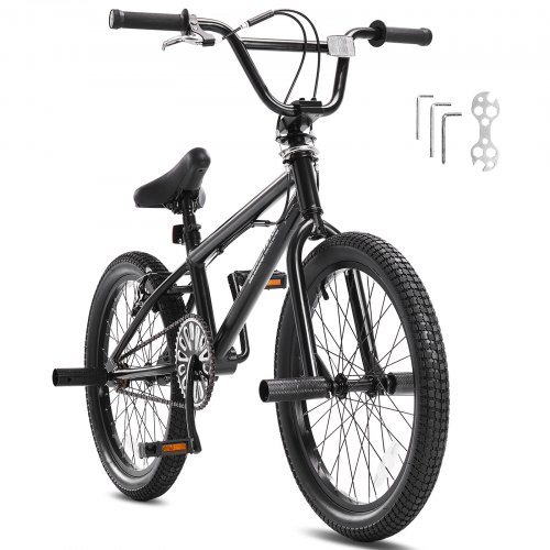 

VEVOR 20-Inch BMX Bike Freestyle Bike Men Kid BMX Bicycle Aluminum Alloy Frame