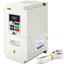 VEVOR Variable Frequency Drive, AC 220V Input 7.5KW Variable Frequency CNC Drive Inverter Converter, VFD 10HP 1 or 3 Phase Input, 3 Phase Output, CNC Motor Inverter Converter for Motor Speed Control