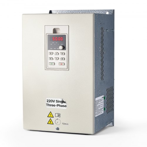 VEVOR 20HP 15KW 68.5A VFD, Single/3-Phase 220V Input to 3-Phase 220V Output, 0–2000Hz Variable Frequency Drive, Built-in PID for Constant Pressure Water Supply, Precision Motor Speed Control