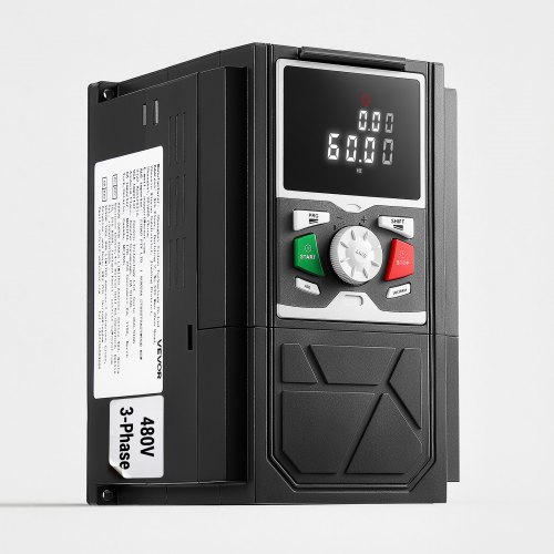 VEVOR 3HP 2.2KW 5.8A Variable Frequency Drive, 3-Phase AC480V Input/Output, 3 Phase to 3 Phase, 0–500Hz Output VFD, V/F SVC Control Modes for Precision Motor Speed Control