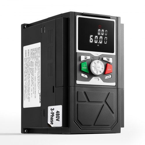 Vevor 7.5HP 5.5KW 14.6A Variable Frequency Drive, 3-Phase AC480V Input/Output, 3 Phase to 3 Phase, 0–500Hz Output VFD, V/F SVC Control Modes for Precision Motor Speed Control